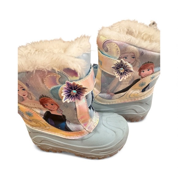 Disney Frozen Kids Boots with Blue and White - Picture 1 of 4